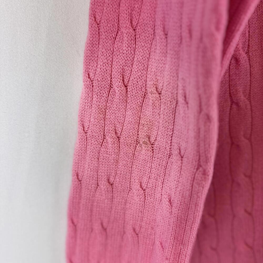Polo Ralph Lauren pink cable-knit sweater - Medium - Picture 4 of 8